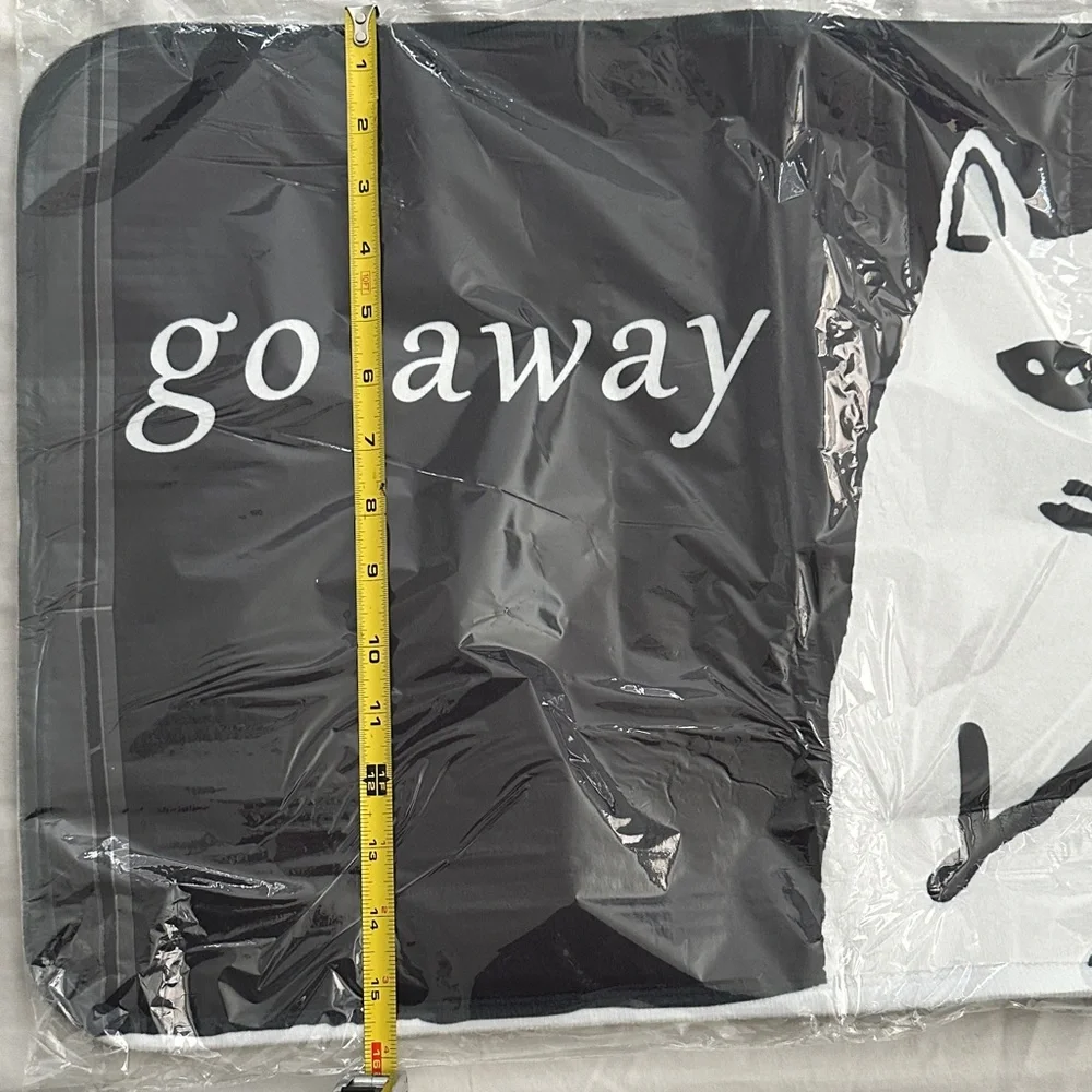 Cat “Go Away” Graphic Mat